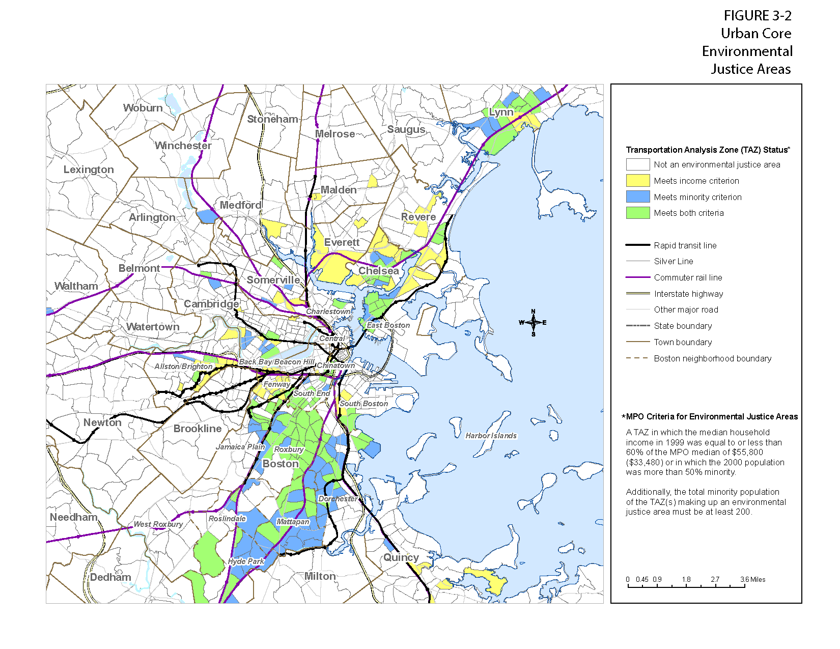 Figure 3-2: Urban Core Environmental Justice AreasMAP